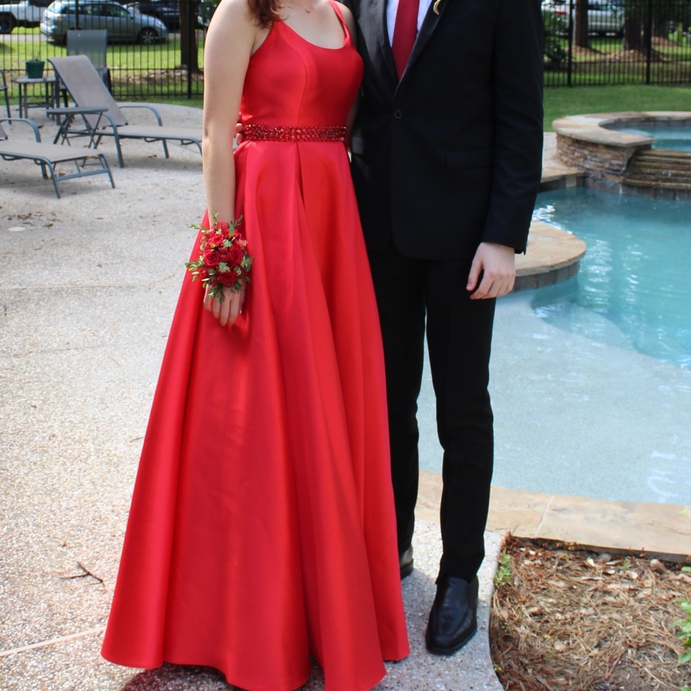 Madison James Red Prom Dress